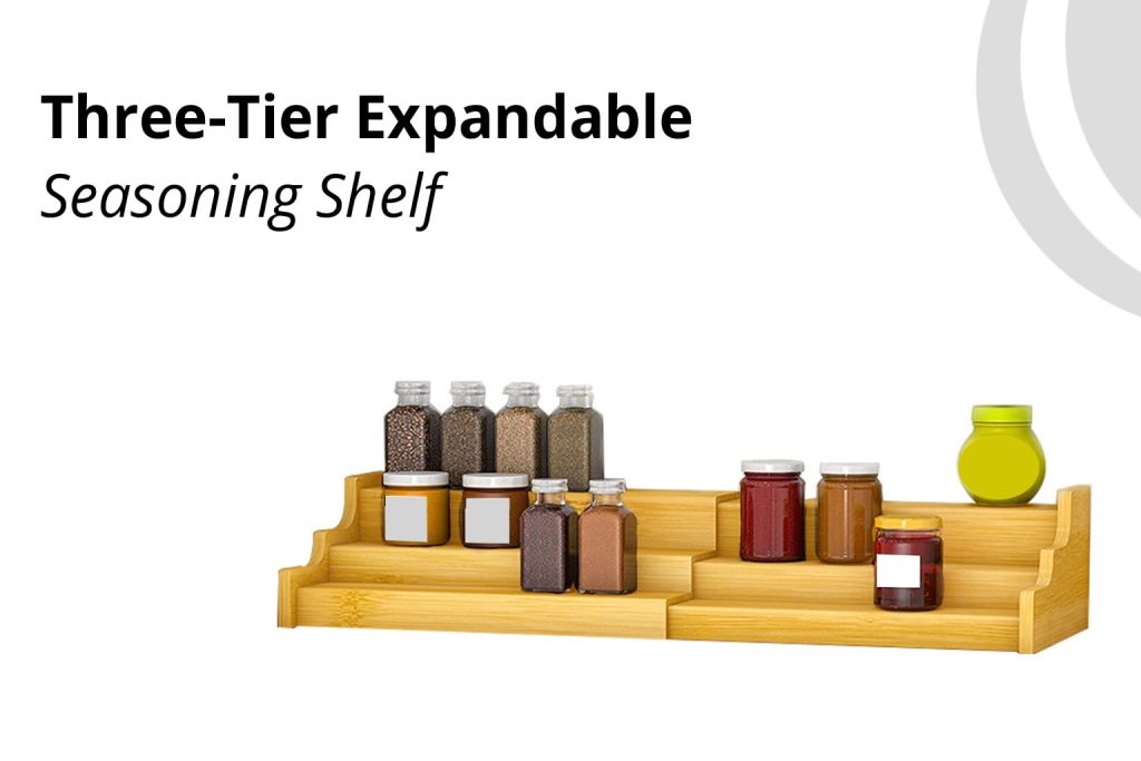 Three-Tier Expandable Seasoning Shelf