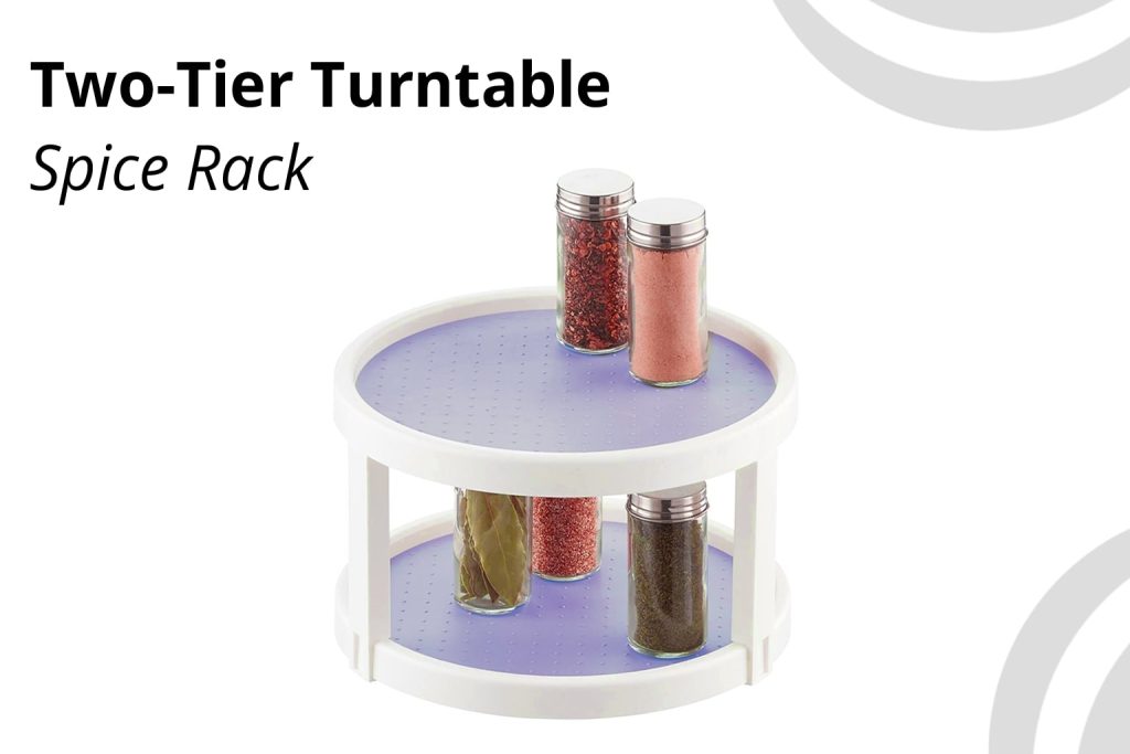 Two-Tier Turntable Spice Rack