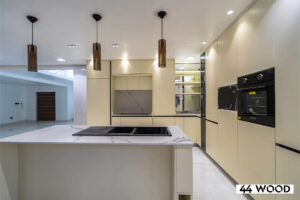 Ambient kitchen lighting design by 44 Wood Ghana