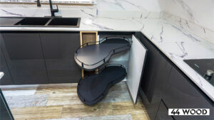 Custom wooden kitchen cabinets designed by 44 Wood Ghana