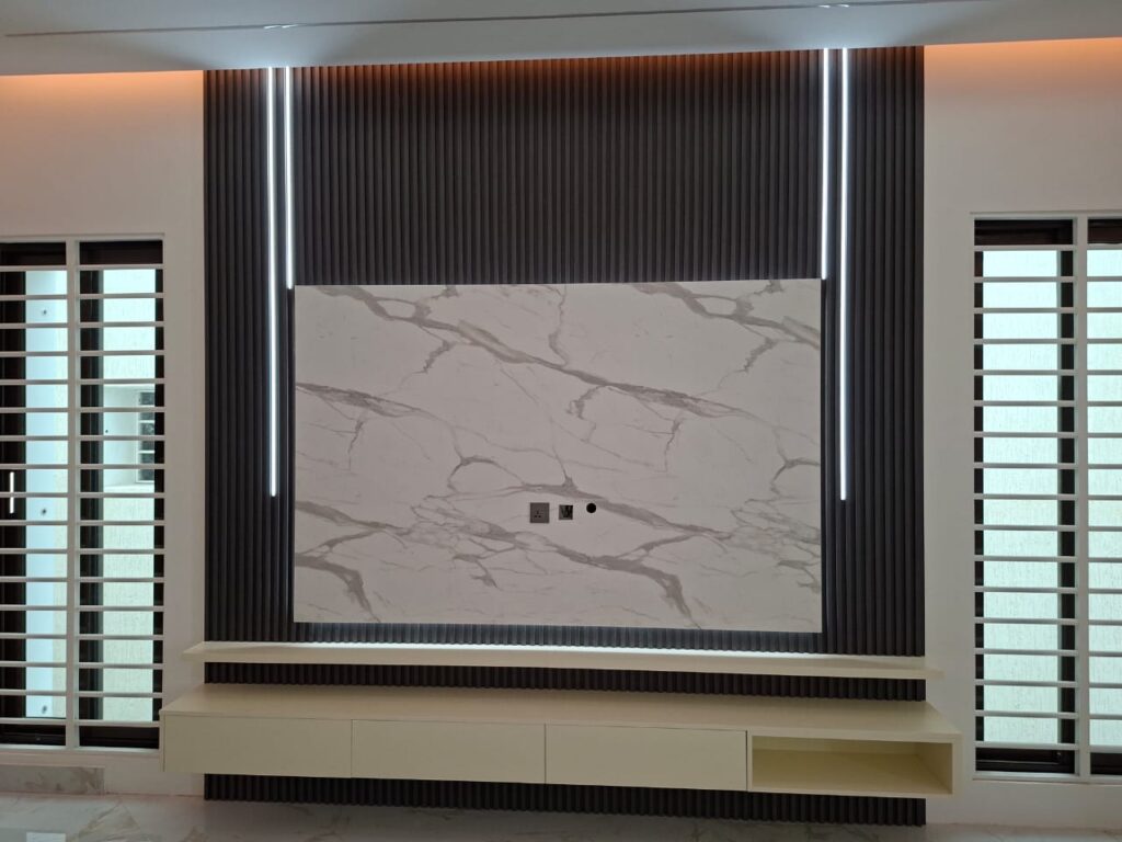 Custom TV Units in Accra: Inside a 44 Wood Bespoke Living Space